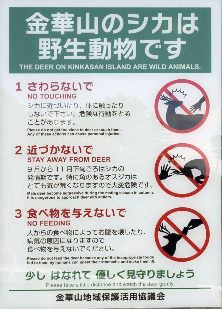 野生動物注意書き