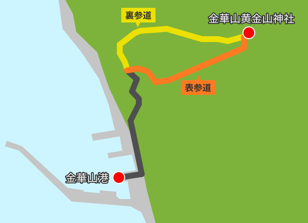 神社へのルート